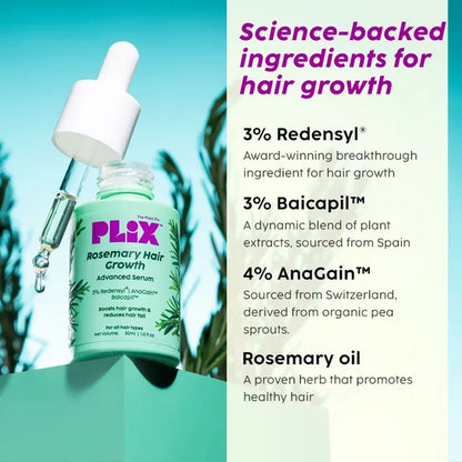 PLIX The Plant Fix Rosemary Anti Hairfall Regime 3% Redensyl Serum, Shampoo & Conditioner - combo