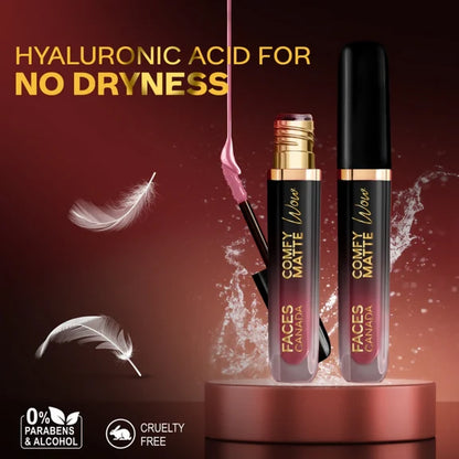 Faces Canada Comfy Matte Wow Liquid Lipstick - Pink Petal 09 - 3.8 ml