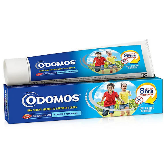 Dabur Odomos Non-Sticky Mosquito Repellent Cream With Vitamin E & Almond