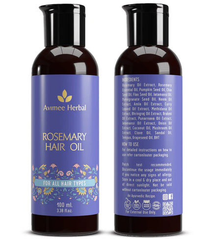 Avimee Herbal Rosemary Hair Care Routine Combo: Rosemary Water Spray & Rosemary Hair Oil - combo