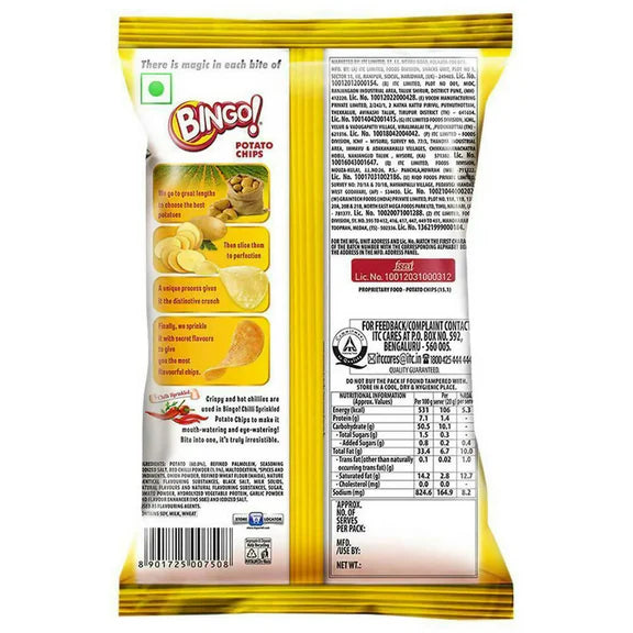 Bingo Original Chilli Sprinkled Potato Chips - 85 gm