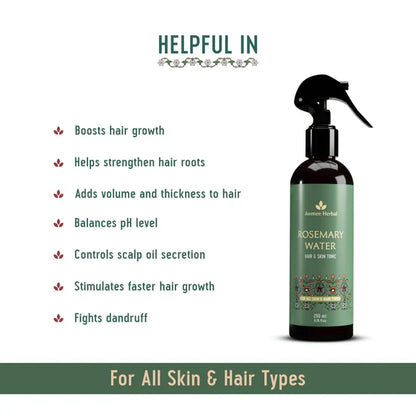Avimee Herbal Rosemary Water For Hair And Skin For Hair Growth, Hair Fall Control and Scalp Health - 200 ml