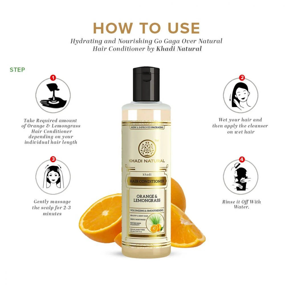 Khadi Natural Orange & Lemongrass Hair Conditioner - 210 ml