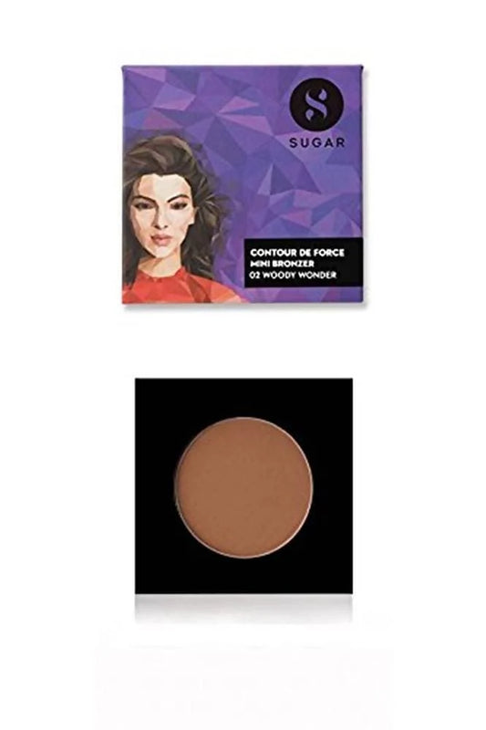 Sugar Cosmetics Contour De Force Mini Bronzer - 02 Woody Wonder - 4 g