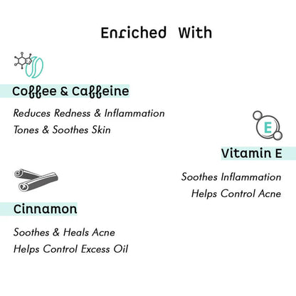 mCaffeine Anti Acne Coffee Foaming Face Wash - 75 ml