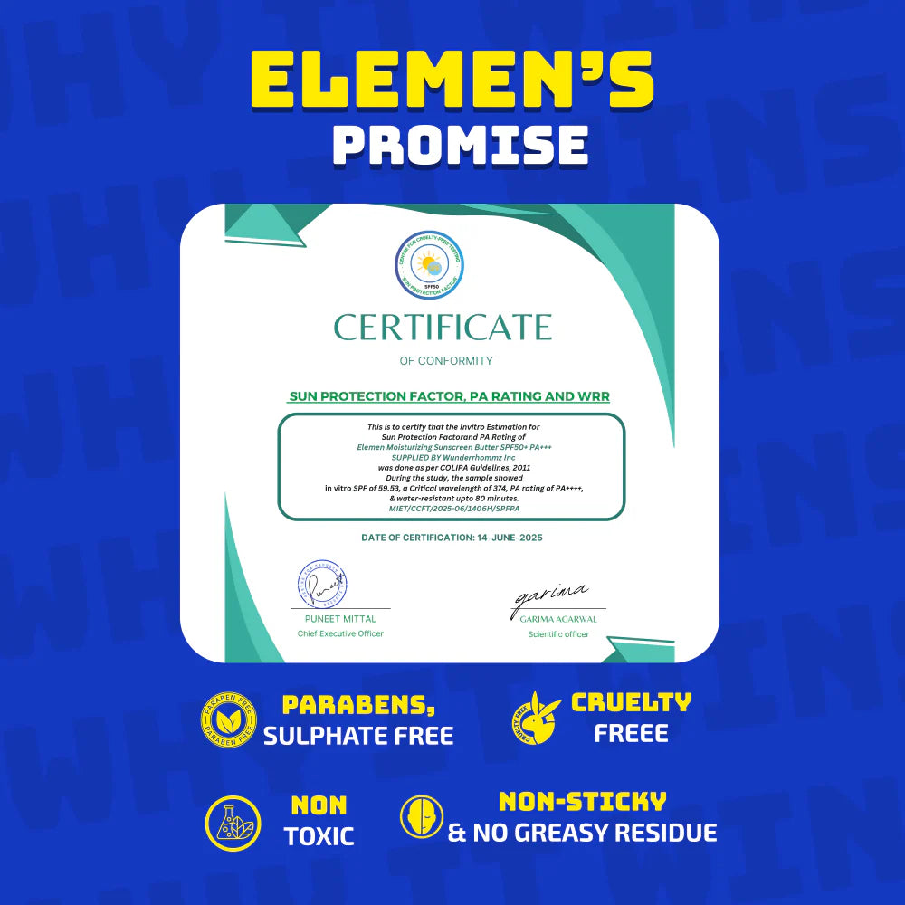 Elemen Moisturizing Sunscreen Butter SPF 50+ PA+++ - 50 gm