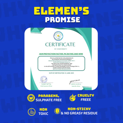 Elemen Moisturizing Sunscreen Butter SPF 50+ PA+++ - 50 gm