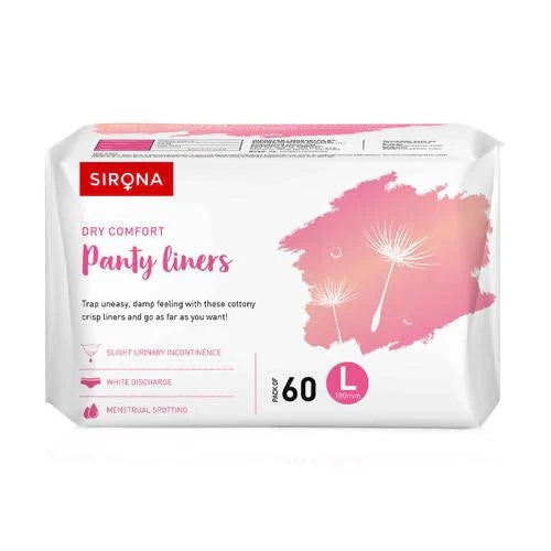 Sirona Dry Comfort Panty Liners - 60 Counts - L 180mm