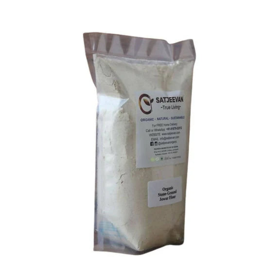 Satjeevan Organic Stone-Ground Jowar Flour - 500 gm