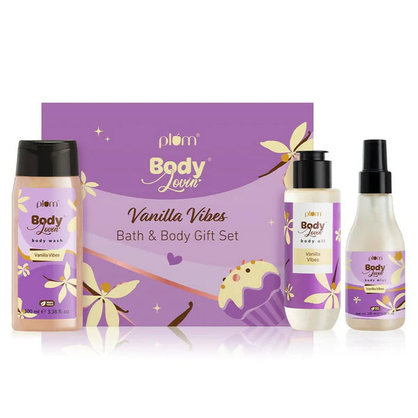 Plum BodyLovin' Vanilla Vibes Bath & Body Gift Set - combo
