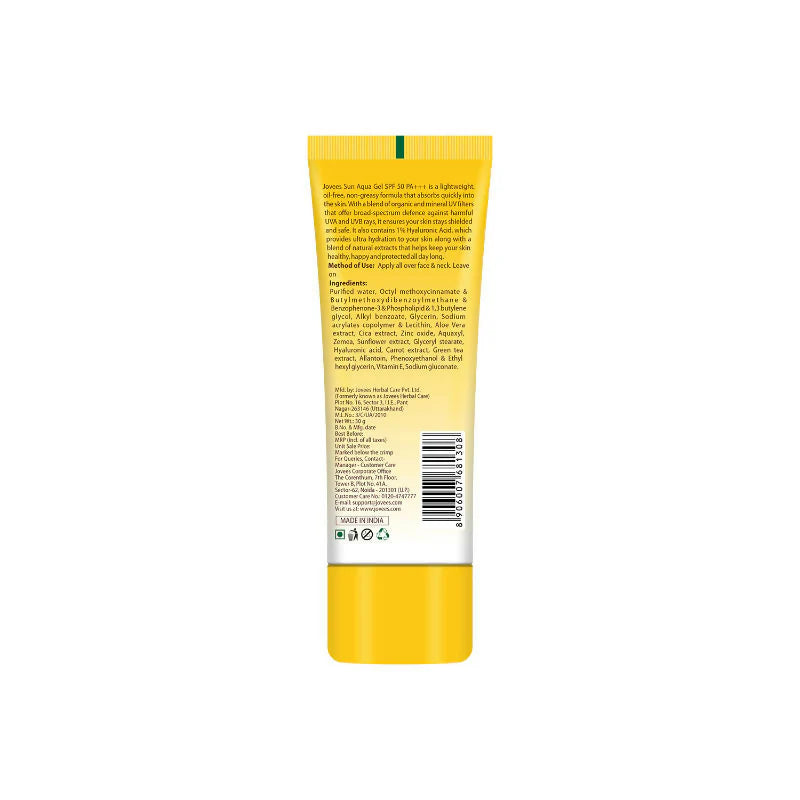 Jovees Herbal Sun Aqua Gel SPF 50 PA+++ Lightweight Texture - 30 gm