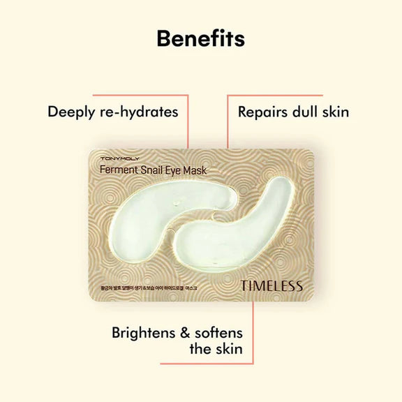 Tonymoly Timeless Ferment Snail Eye Mask - Korean Skincare - 10 gm