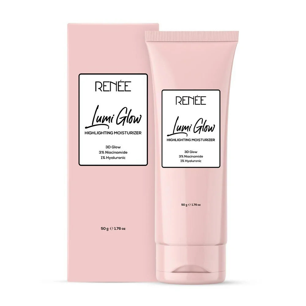 Renee Cosmetics Lumi Glow Highlighter Moisturizer 3D Glow 3% Niacinamide 1% Hyaluronic - 50 gm