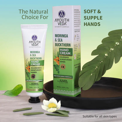 Ayouthveda Moringa & Sea Buckthorn Hand Cream - 30 gm