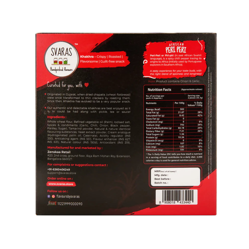Svaras African Peri Peri Khakhra