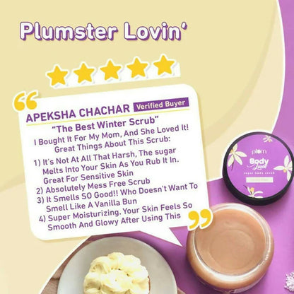 Plum Body lovin Vanilla Vibes Sugar Body Scrub - 200 gm