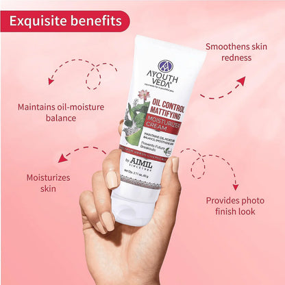 Ayouthveda Oil Control Mattfying Moisturizer Cream - 60 gm