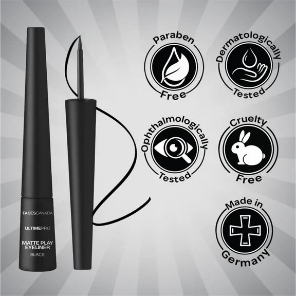 Faces Canada Ultime Pro Matte Play Eyeliner - Black - 2.5 ml
