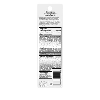 Neutrogena Revitalizing Lip Balm SPF 20, Soft Caramel 50 - 4.2 gm