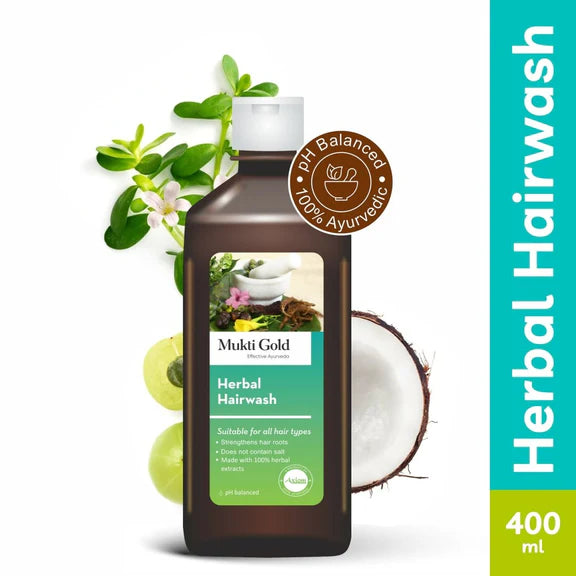 Axiom Mukti Gold Herbal Hair Wash (Flip Top) - 400 ml