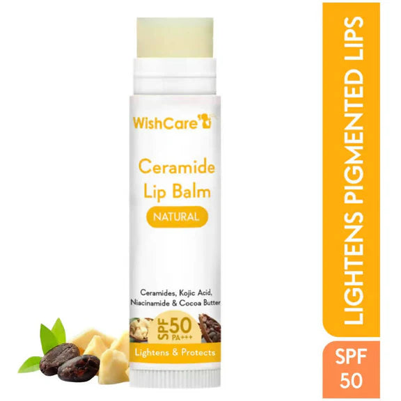Wishcare Ceramide Lip Balm with SPF50 PA+++ - Natural - 5 gm