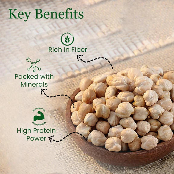 IKAI Organic Kabuli Chana (White Chickpea) - 500 gm
