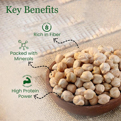 IKAI Organic Kabuli Chana (White Chickpea) - 500 gm
