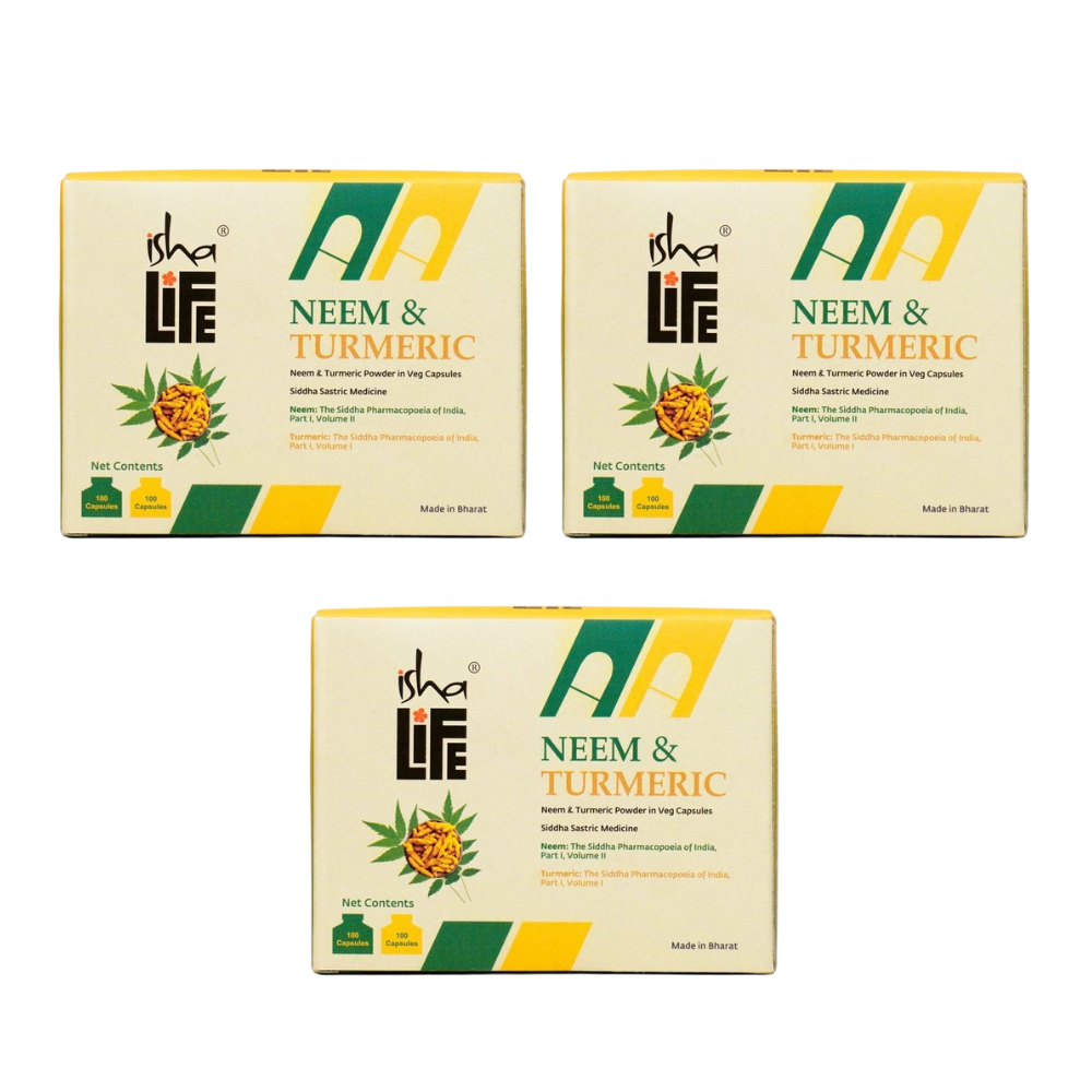 Isha Life Neem and Turmeric Capsules