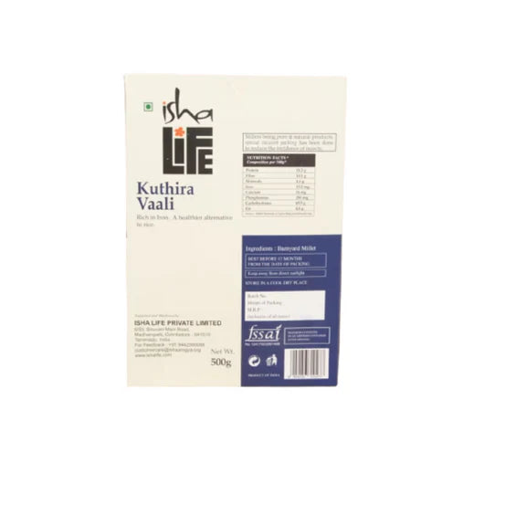Isha Life Kuthira vaali (Barnyard Millet) - 500 gm