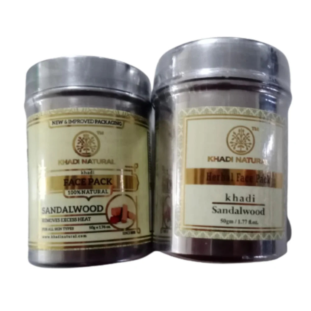 Khadi Natural Sandalwood Herbal Face Pack - 50 gm - Pack of 2