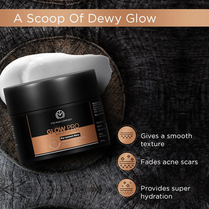 The Man Company Glow Pro Non-Sticky Daily Moisturizer For Instant Glow - 50 gm