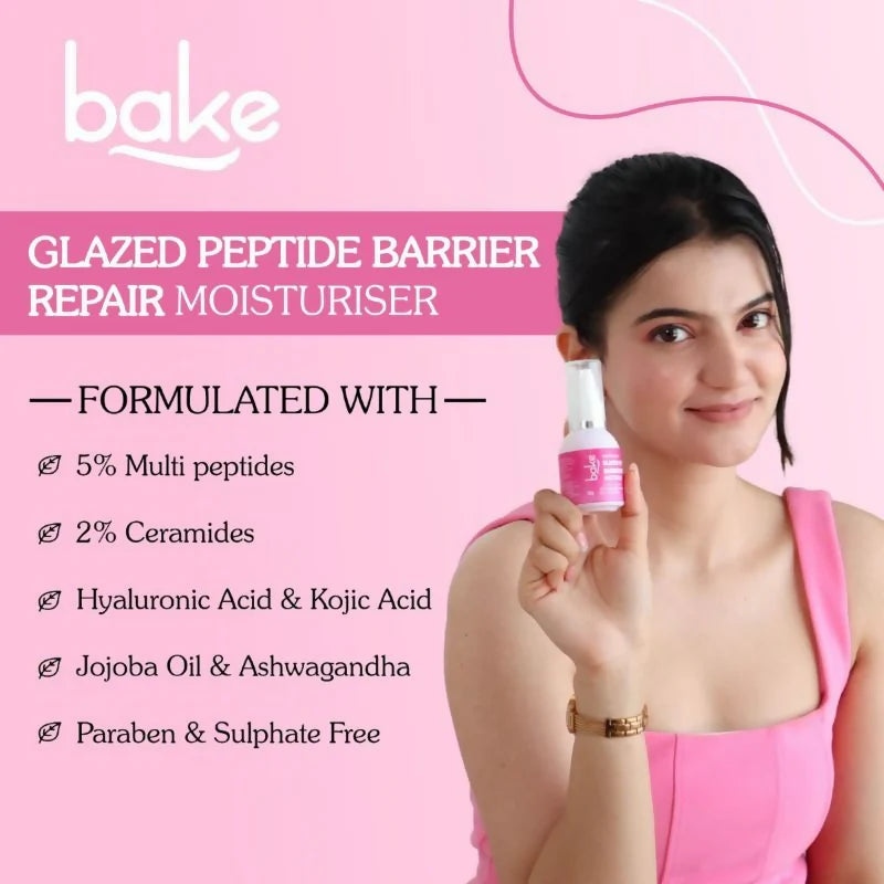 Bake Super Glow+ Glazed Peptide Barrier Repair Moisturizer - 50 gm
