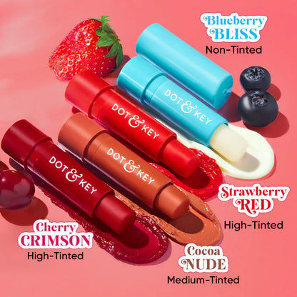 Dot & Key Barrier Repair Hydrating Lip Balm SPF 50 With Ceramides & Peptides Strawberry Red - 4.5 gm