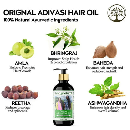 Ivory Natural Adivasi Hair Oil For Growth Of Hair, Hair Strengthening & Nourishment - 200 ml