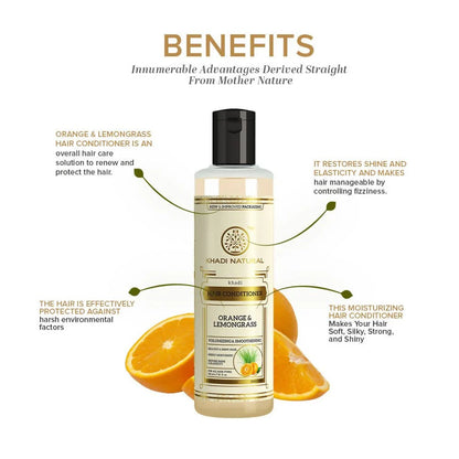 Khadi Natural Orange & Lemongrass Hair Conditioner - 210 ml