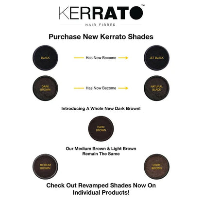 Kerrato Hair Fibres For Thinning Hair - Jet Black - 11.5 gm