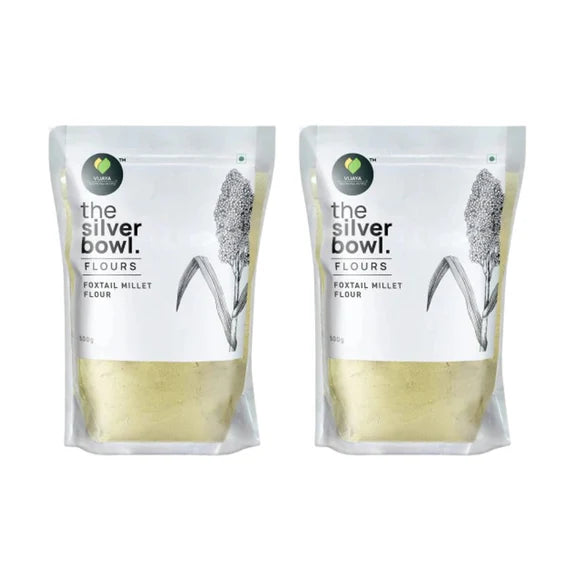 Vijaya Traditional Recipes The Silver Bowl Foxtail Millet Flour - 500 gm - Pack of 2