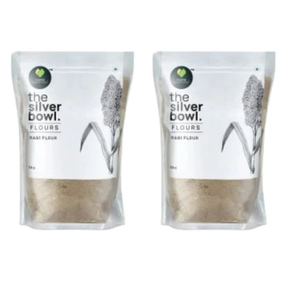 Vijaya Traditional Recipes The Silver Bowl Finger Millet (Ragi) Flour - 1 Kg - Pack of 2