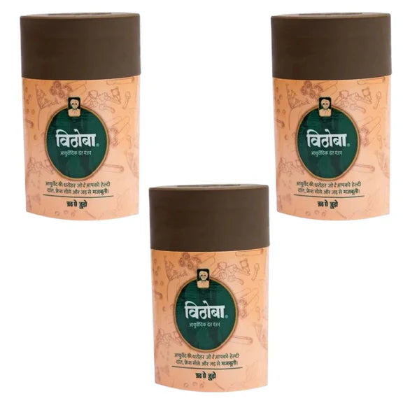 Vithoba Ayurvedic Dant Manjan - 80 gm - Pack of 3