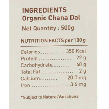 Pure & Sure Chana Dal Traditional Organic Pulses - 500 gm