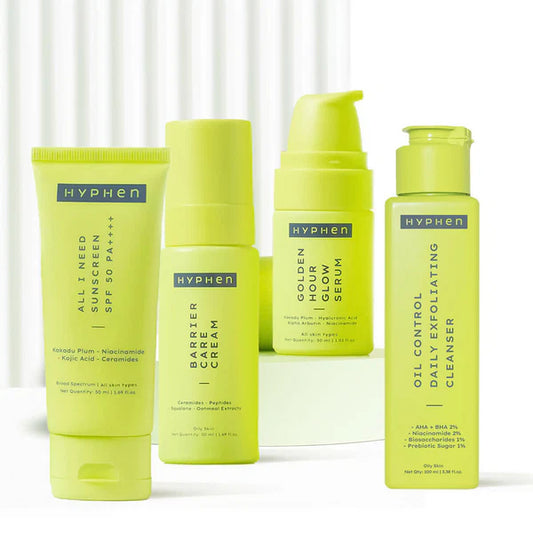 Hyphen By Kriti Sanon CSMS (Cleanser, Serum, Moisturizer, Sunscreen) Combo Oil to Dry Skin - combo
