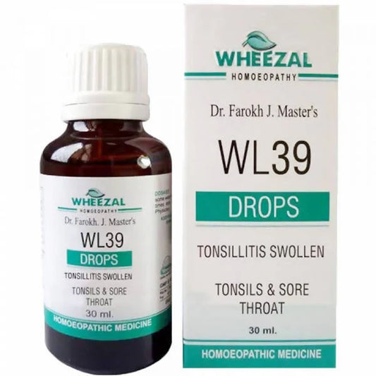 Wheezal Homeopathy WL-39 Tonsillitis Swollen Drops -