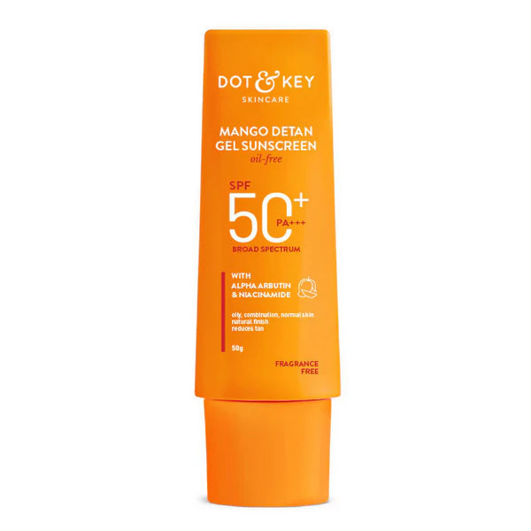 Dot & Key Mango Detan Oil-Free Sunscreen Gel SPF 50+ PA+++ - 50 gm