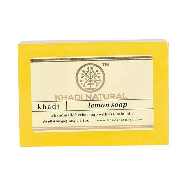 Khadi Natural Herbal Lemon Soap - 125 gm - Pack of 2