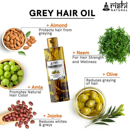 Rishi Natural Anti Grey Hair Oil - 150 ml
