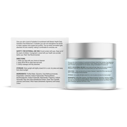 Botanic Hearth Daily Hydration Moisturizer for Face with Hyaluronic Acid & Green Tea Extract - 100 gm