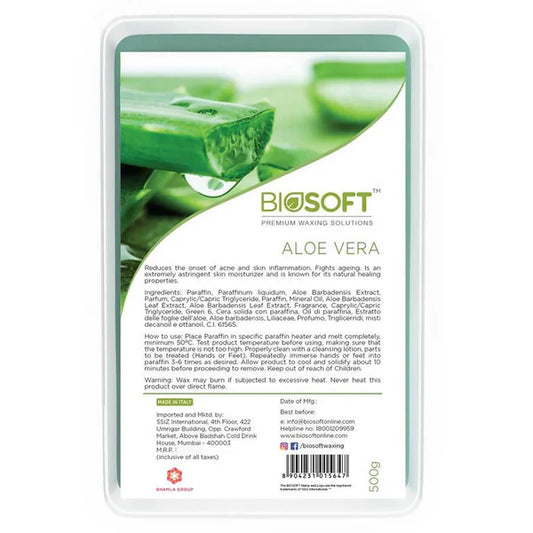 Biosoft Aloe Vera Paraffin Wax - 500 gm