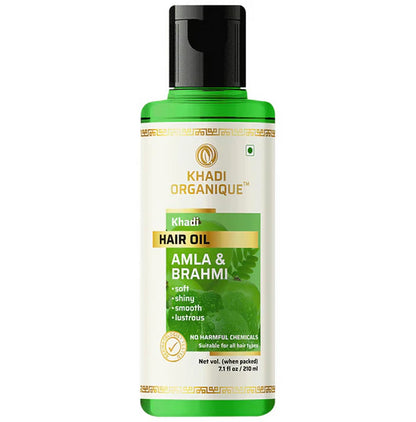Khadi Organique Hair Oil Amla Brahmi - 210 ml
