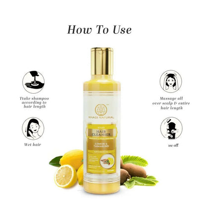 Khadi Natural Lemon & Tamarind Hair Cleanser - 210 ml