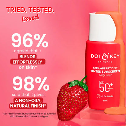 Dot & Key Strawberry Dew Tinted Sunscreen SPF 50+ PA++++ - 07 Caramel - 50 gm